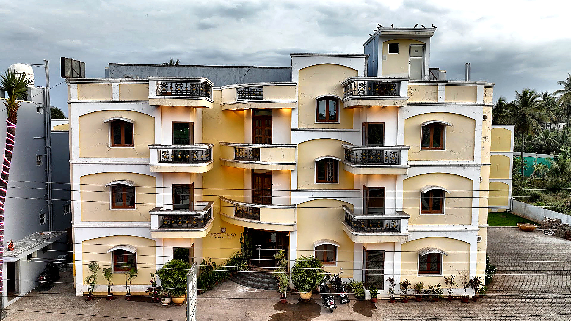 Full Architectural Building Facade - Hotel Priso Puducherry