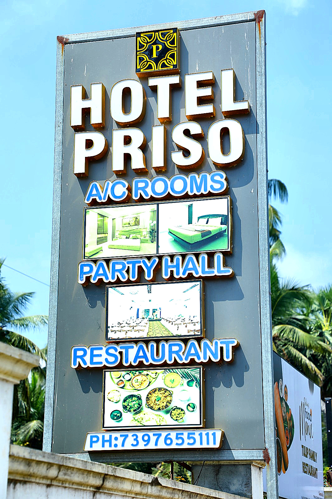 Hotel Priso Billboard & Signage - Hotel Priso Puducherry